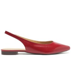 Sapatilha Slingback Bico Fino Vermelho