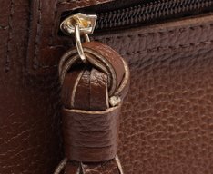 Bolsa Tote Média Bolso Frontal Barbicacho Nero Marrom