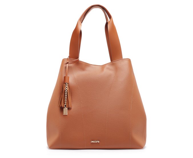 Bolsa Shopping Grande Pingente Marrom