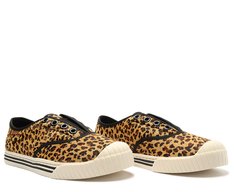 Tênis Slip On Alê Onça Couro Animal Print