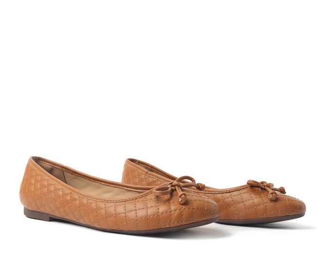 Sapatilha Anacapri Matelassê Laço - Marrom - 34