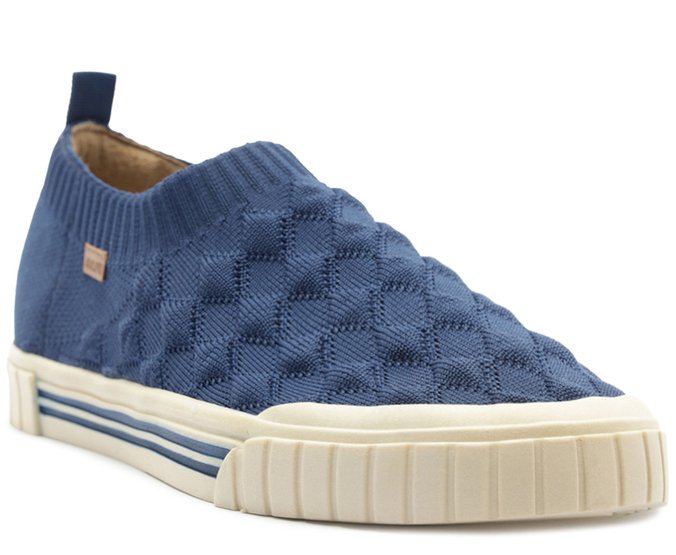 Tênis Slip On Knit Azul Marinho
