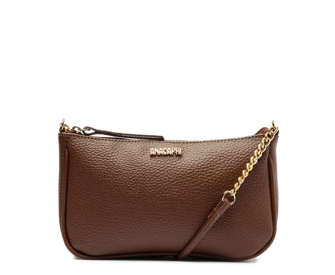 Bolsa Tiracolo Média Snake Marrom | Anacapri