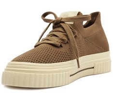 Tênis Knit Sola Alta New Alê Marrom