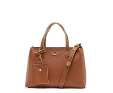Bolsa Tote Média Porta Cartão Marrom