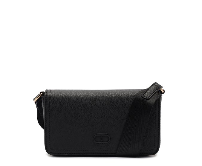Bolsa Tiracolo Pequena Alça Fita Preta