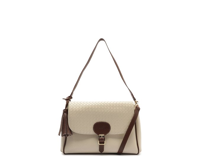 Bolsa Tote com Detalhe Tassel Branca