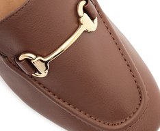 Mule Salto Bloco Loafer Marrom