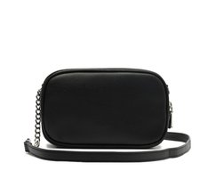 Bolsa Tiracolo Média Divisórias Metal Preta