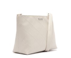 Bolsa Tiracolo Média Matelassê Triangular Branca