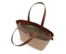 Bolsa Shopping Grande Natural Palha Marrom