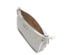 Bolsa Tiracolo Média Textura Glam Prata