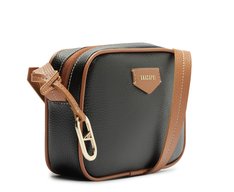 Bolsa Tiracolo Média Cápsula Metal Preta