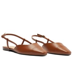 Sapatilha Slingback Ponta Marrom
