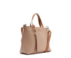 Bolsa Tote Média Bag Charm Bege