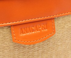 Bolsa Tiracolo Média Raffia Com Lenço Laranja