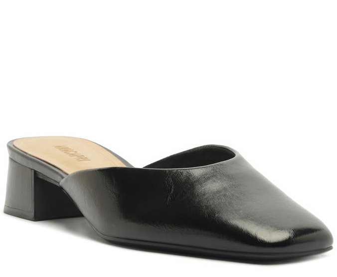 Sandália Mule Salto Bloco Preta