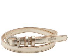 Cinto Fino Fivela Metálica Dourado