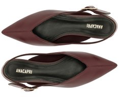 Sapatilha Slingback Bico Fino Fivela Roxa