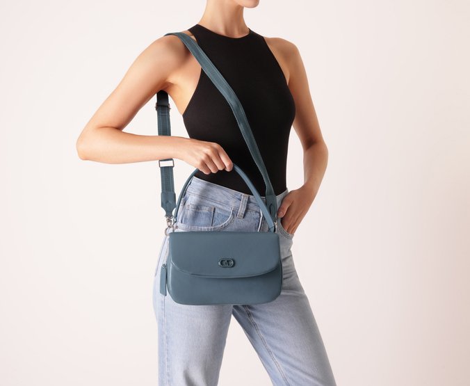 Bolsa Tiracolo Média Nina Azul