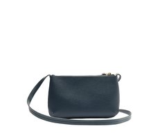 Bolsa Tiracolo Pequena Cordão Entrelaçado Azul