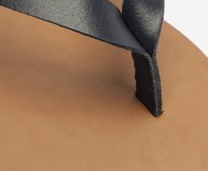 Rasteira Slim Tira Única Couro Azul