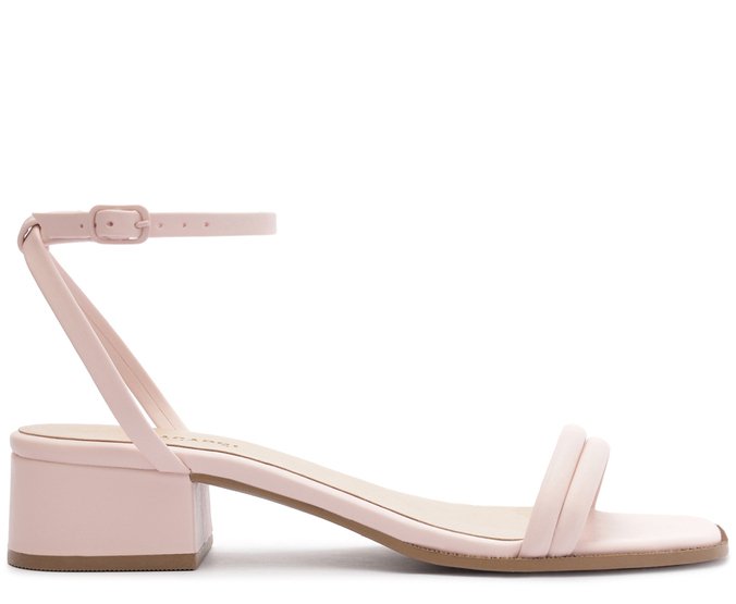 Sandália Salto Bloco Santorine Rosa