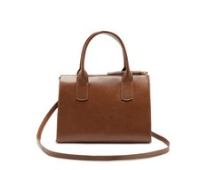 Bolsa Tote Pequena Tachas Marrom