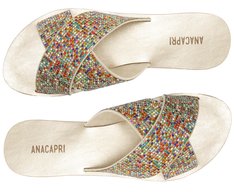Rasteira Tiras Cruzadas Glam Multicolor