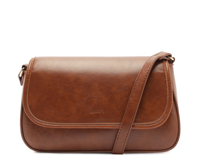 Bolsa Tiracolo Média Vintage Marrom