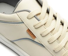 Tênis Detalhe Linhas Bege e Azul