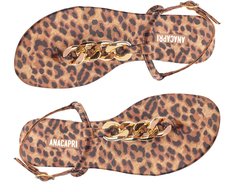 Rasteira Slim Pingente Animal print