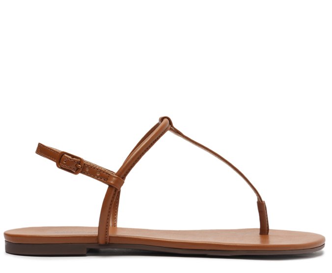 Sandália Rasteira Slim Marrom Anacapri