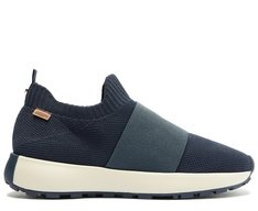 Tênis Slip On Knit Faixa Sporty Azul