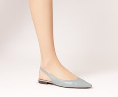 Sapatilha Slingback Bico Fino Azul