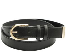 Cinto Fino Fivela Metálica Valentina Preto