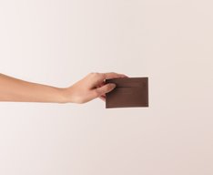 Porta Cartão Pequena Neutral Marrom