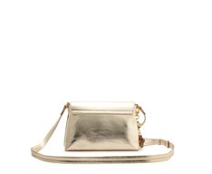 Bolsa Tiracolo Pequena Chaveiro Flor Dourada
