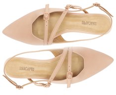 Sapatilha Slingback Bico Fino Duas Tiras Rosa
