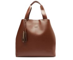 Bolsa Shopping Grande Maxi Barbicacho Marrom