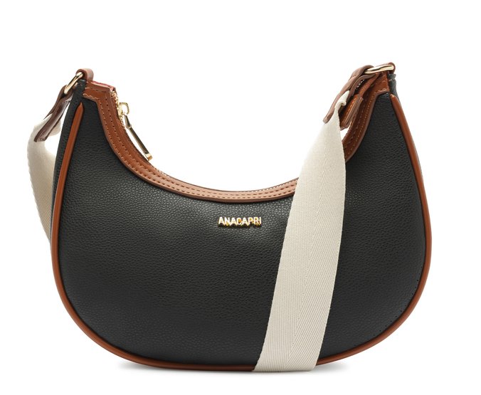 Bolsa Tiracolo Média Floater Gorgurão Preta