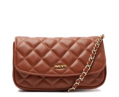 Bolsa Tiracolo Média Metalassê Estruturada Marrom