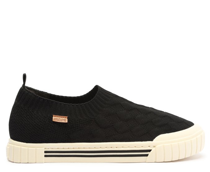 Tênis Slip On Knit Alê Preto