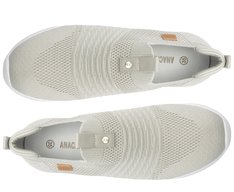 Tênis Slip On Streech Jogging Knit Cinza