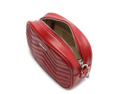Bolsa Tiracolo Média Matelassê Zig Zag Vermelha