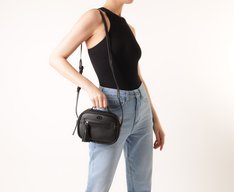 Bolsa Tiracolo Pequena Bolso Frontal Barbicacho Preta