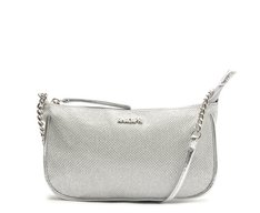 Bolsa Tiracolo Média Textura Glam Prata