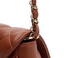 Bolsa Tiracolo Média Metalassê Estruturada Marrom