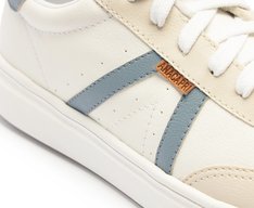 Tênis Pontilhado Lateral Branco e Azul