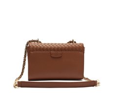 Bolsa Tiracolo Pequena Aba Tressê Marrom